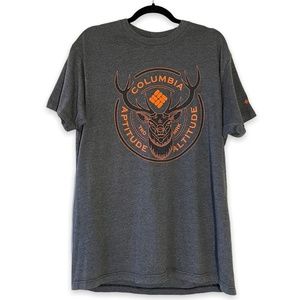 Columbia Deer Altitude & Aptitude Men’s Short Sleeve Graphic T-Shirt - Gray - L
